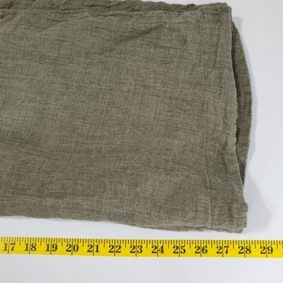 J. Jill Womens Cardigan Size L Tie Front Linen Pleat Sleeve Green Coverup Beachy - Picture 9 of 10